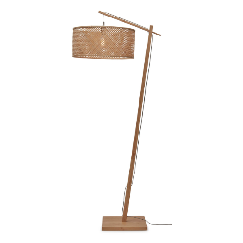 Good&Mojo Vloerlamp Java bamboe nat. h.176cm/kap dia.50xh.22cm. nat.